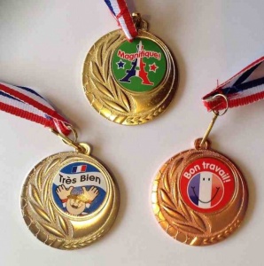 Médaille bronze, argent et or